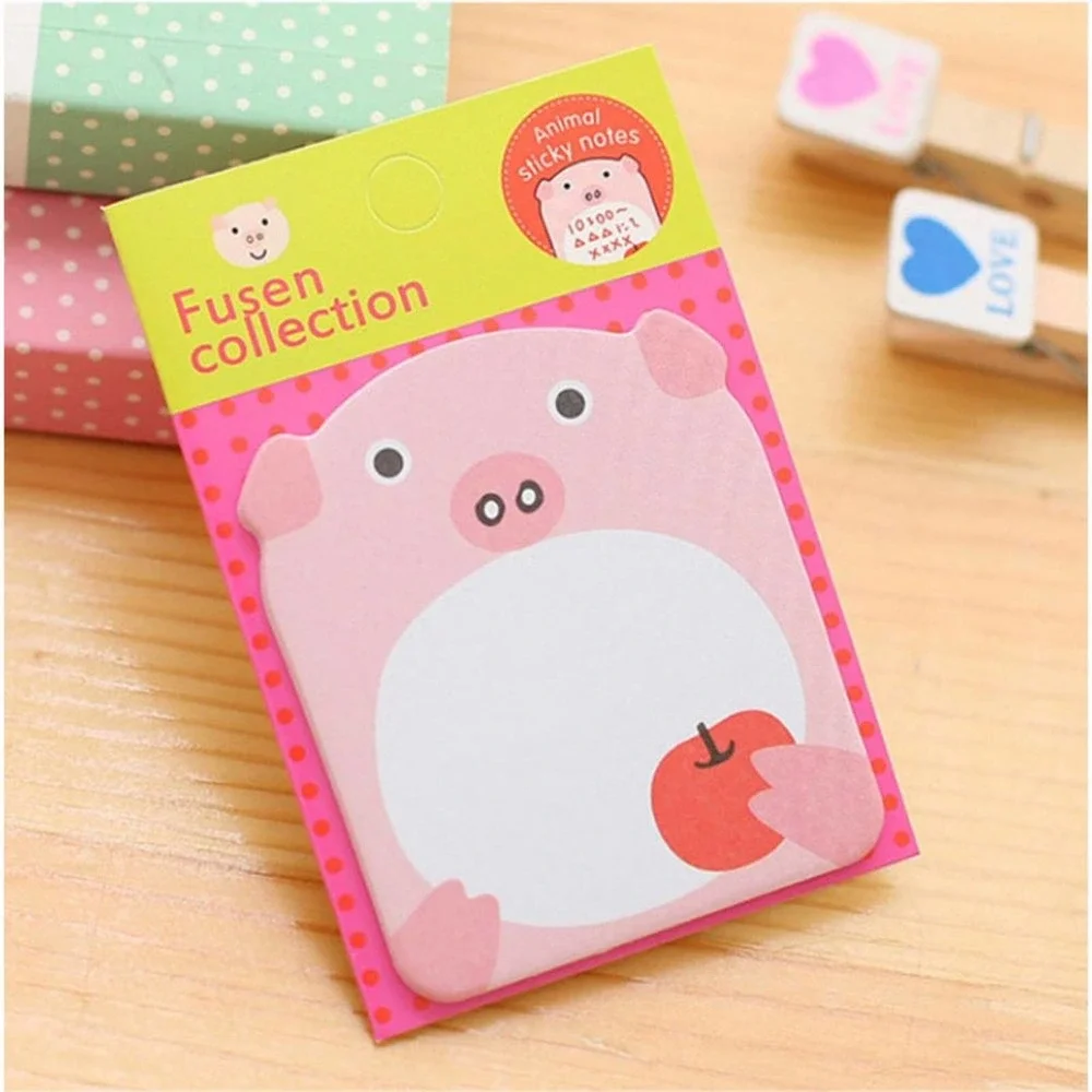 Set of 8 Kawaii Animal‎ Sticky Notes~~NIP